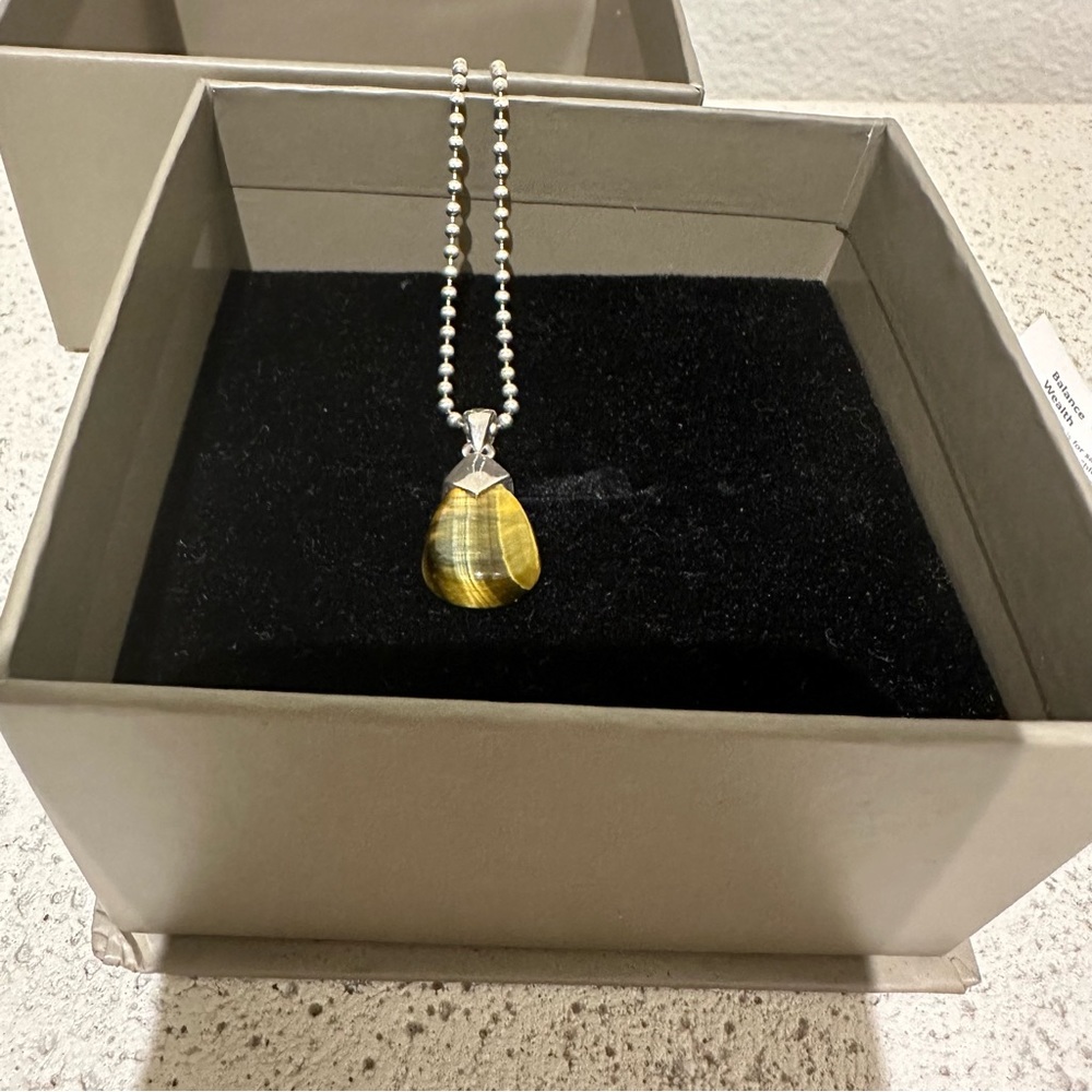 Made in Earth Hawk’s Eye Sterling Silver Necklace